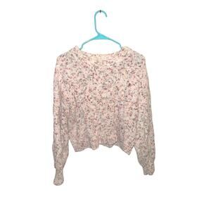 Pink Rose Women's Crochet style Sweater- Women's Medium